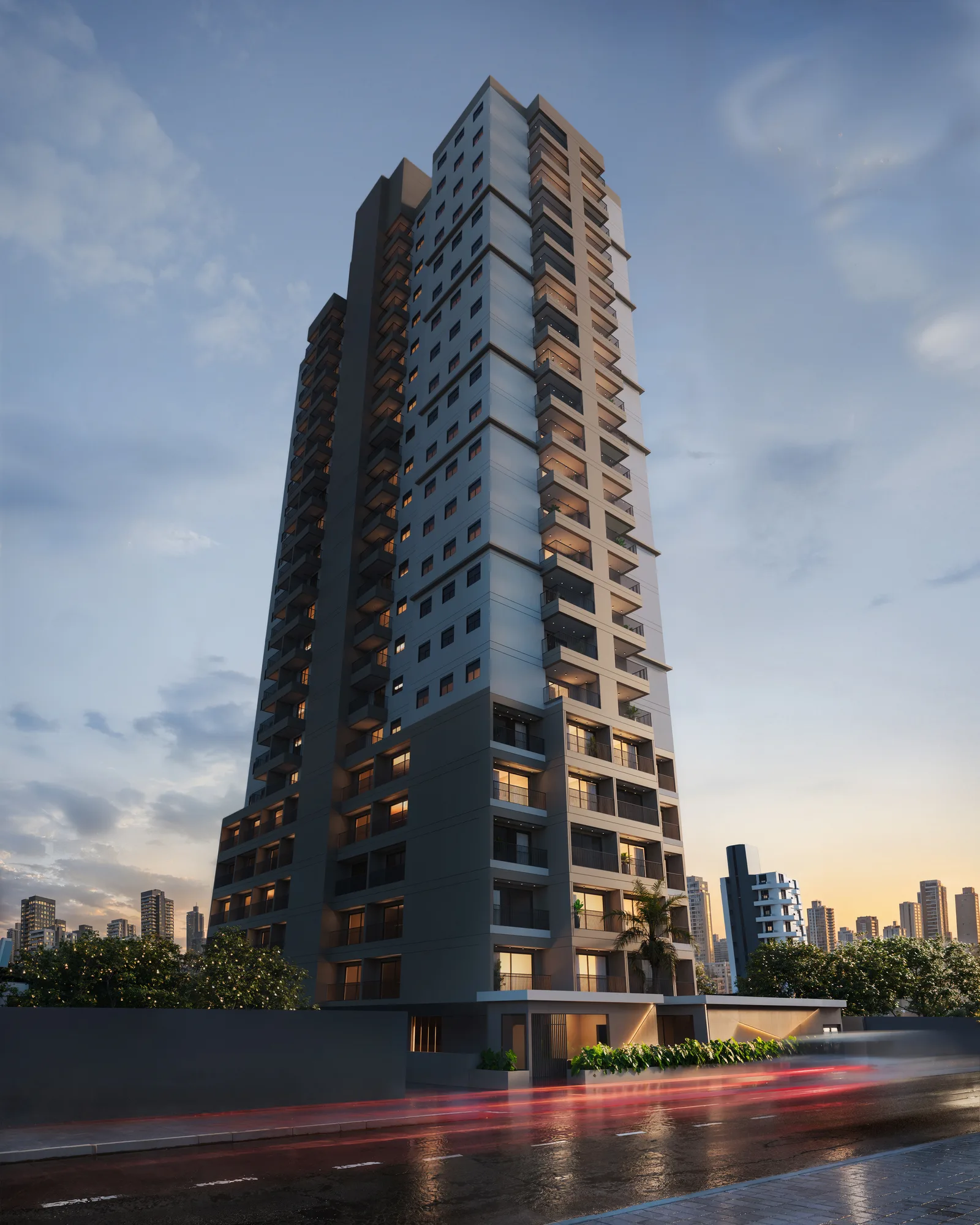Torre ao entardecer do Stylo VM